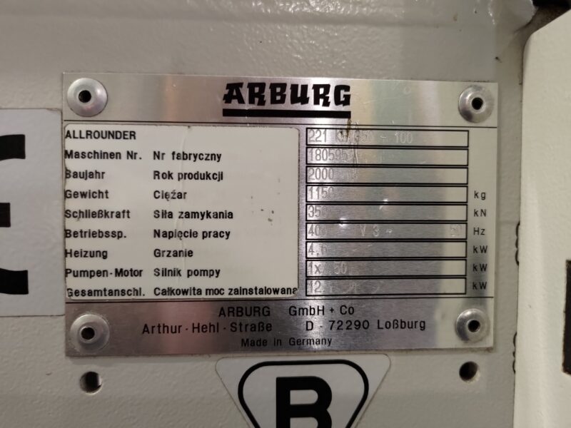 Wtryskarka Arburg 221 K 350-100