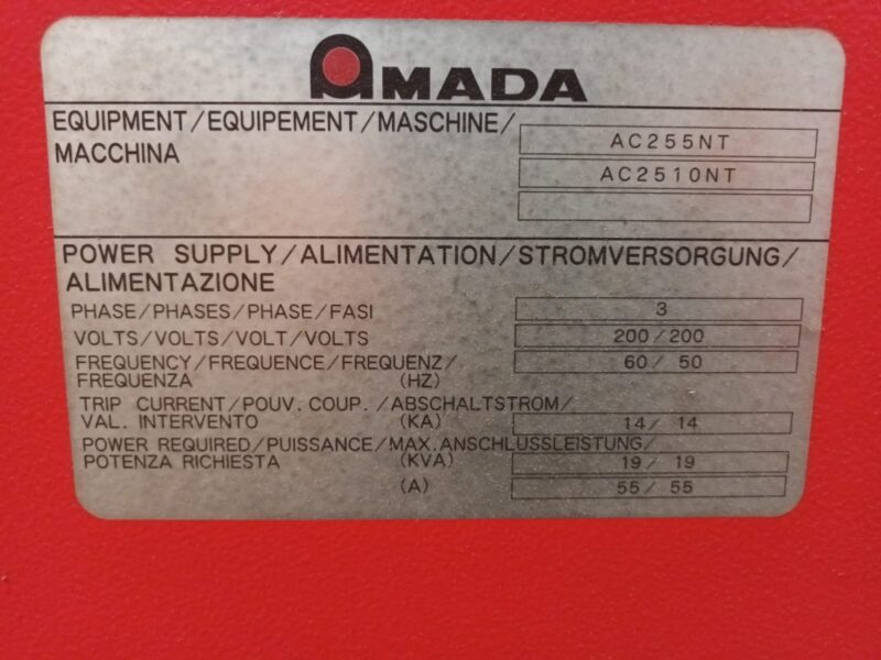 Wykrawarka Amada AC255 NT