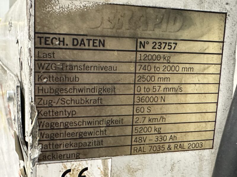 Wózek HAWKER elektryczny 12 ton