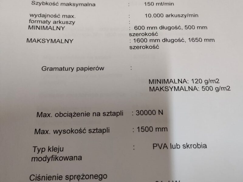 Maszyna kaszerująca Simon Control-ing BL 1600