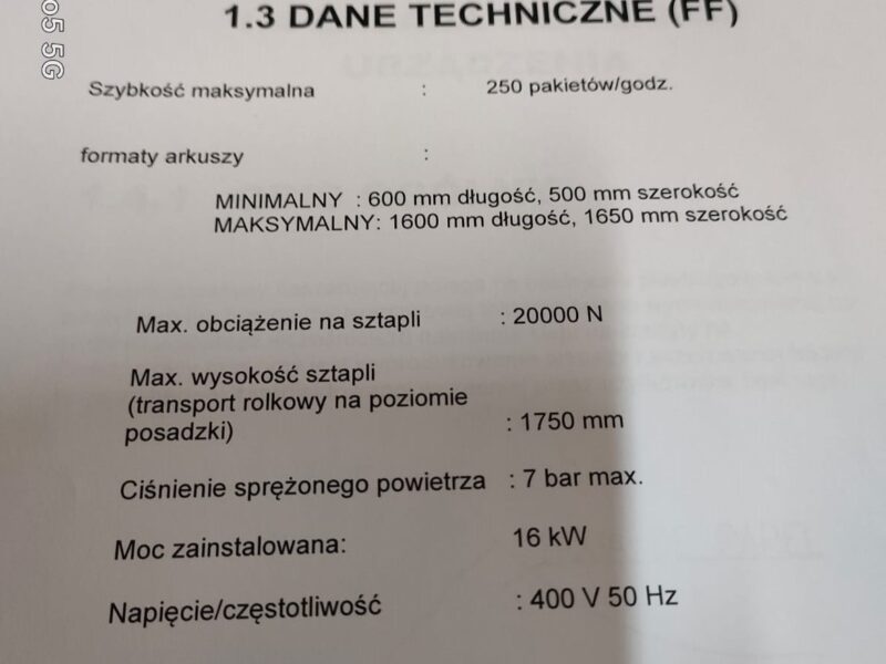 Maszyna kaszerująca Simon Control-ing BL 1600