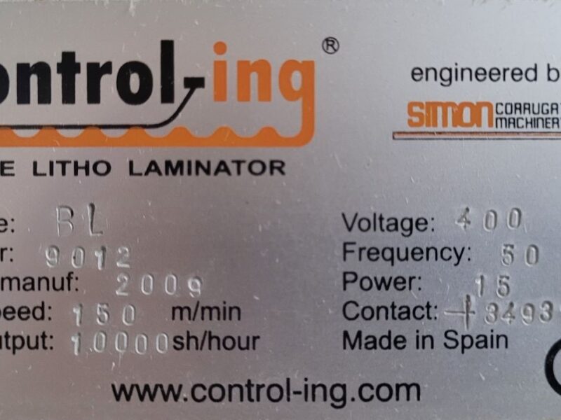 Maszyna kaszerująca Simon Control-ing BL 1600