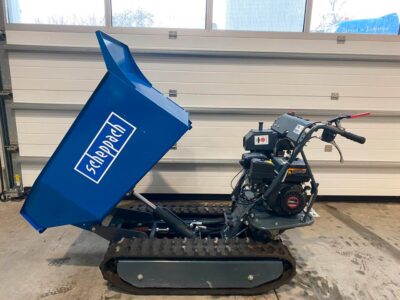 Mini Wywrotka Gąsienicowa Scheppach DP5000 – Sprawna, Gotowa do Pracy, Hydrauliczny Wywrot