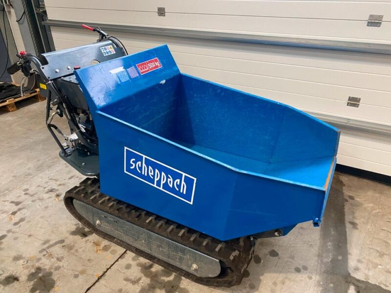 Mini Wywrotka Gąsienicowa Scheppach DP5000 – Sprawna, Gotowa do Pracy, Hydrauliczny Wywrot