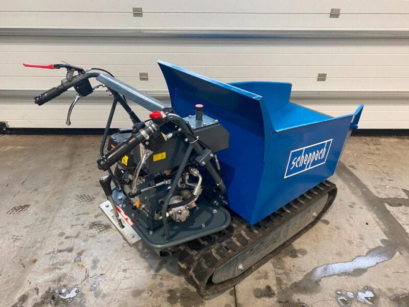 Mini Wywrotka Gąsienicowa Scheppach DP5000 – Sprawna, Gotowa do Pracy, Hydrauliczny Wywrot