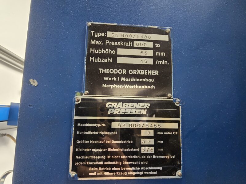 Prasa kolanowa Grabener GK 800