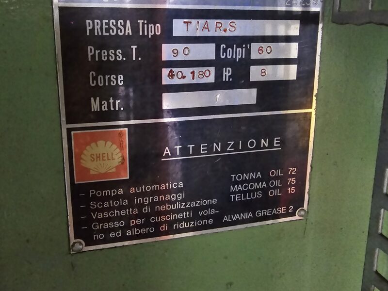 Prasa mimośrodowa Tiar S/90