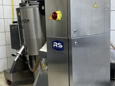 Linia do produkcji dżemu/marmolady/zup/kremów itp. z pasteryzatorem, dozownicą, zakręcarką i stołami z stali nierdzewnej