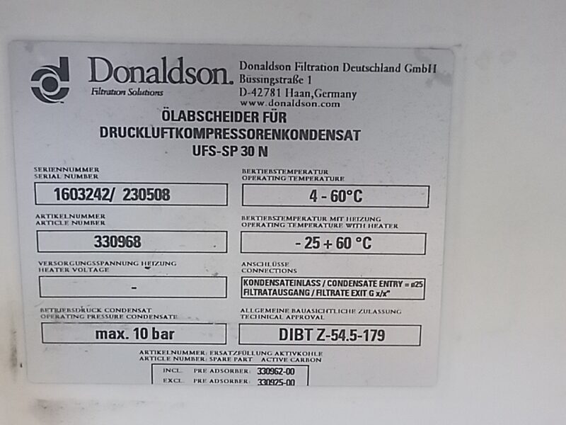 Separator woda-olej Donaldson