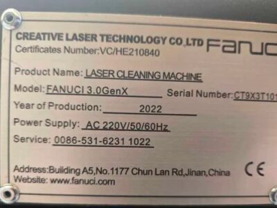 Laser czyszczący Fanuci 100W MOPA
