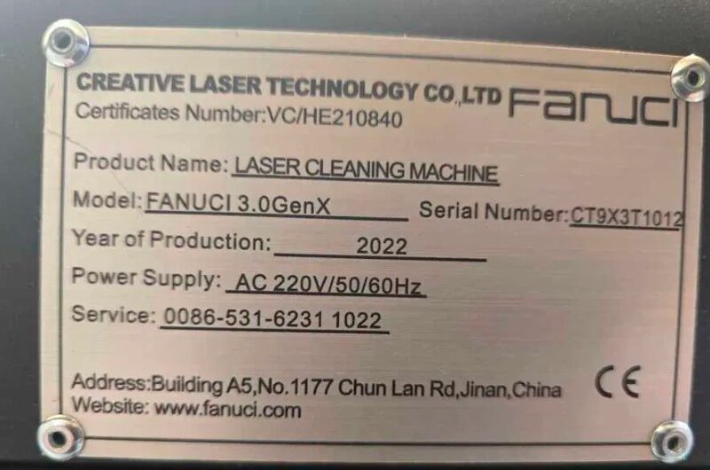 Laser czyszczący Fanuci 100W MOPA
