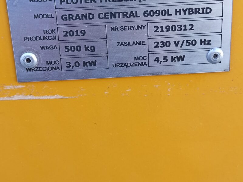 Ploter Frezujący CNC KMA GRAND CENTRAL 6090L HYBRID – Wrzeciono 3.0 kW, 500 kg