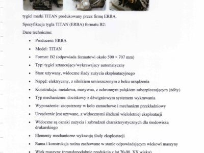 Syndyk sprzeda maszyny poligraficzne